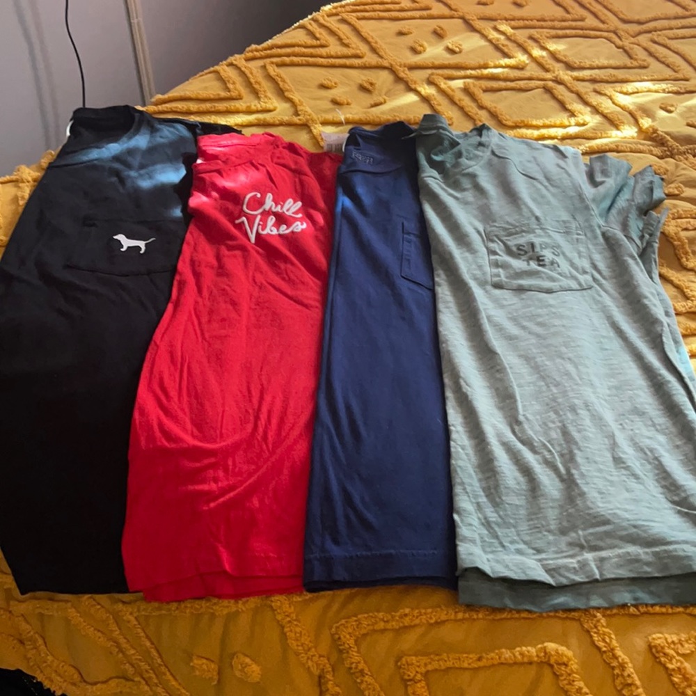 4 Pink women’s t shirts Large